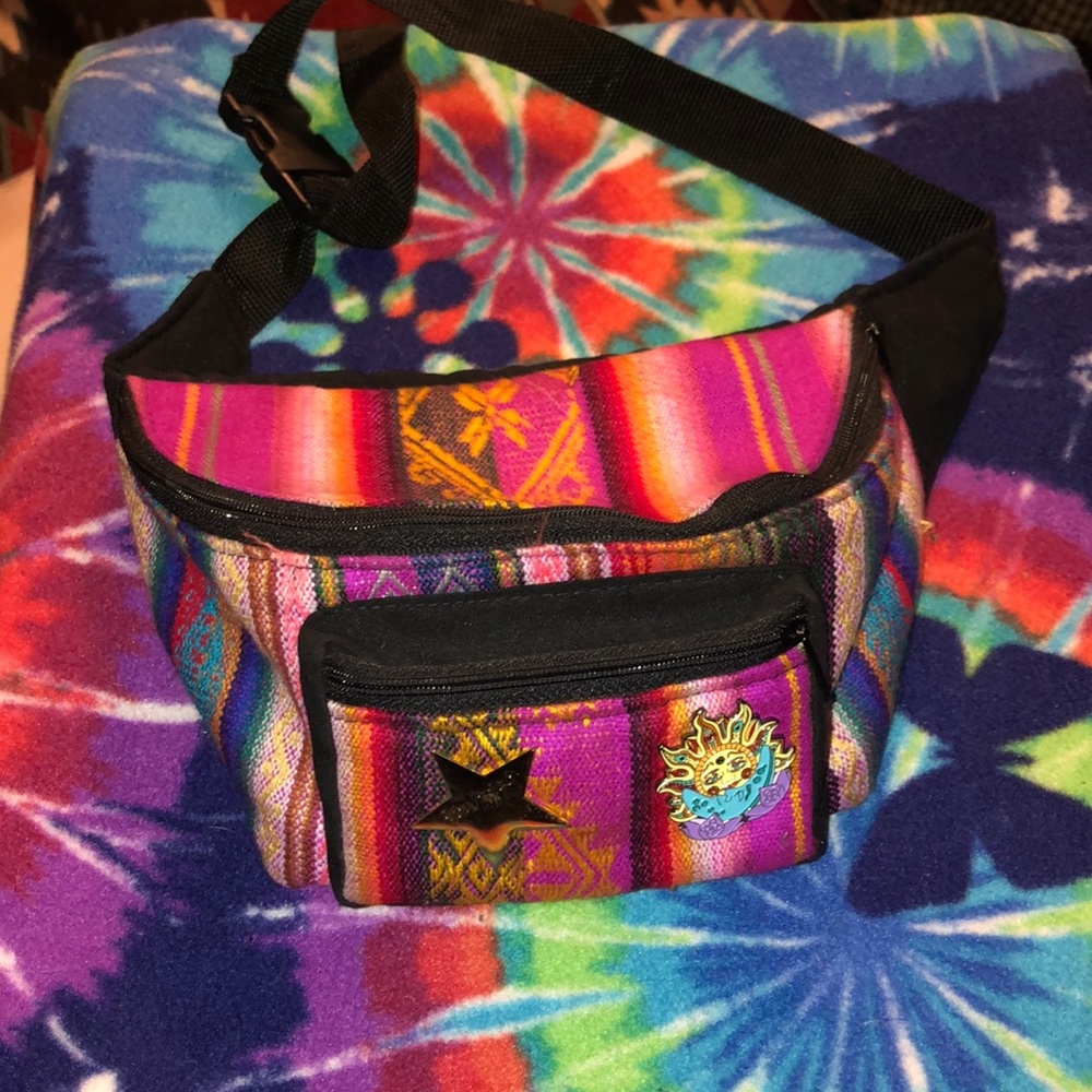 Colorful patterned sling bag